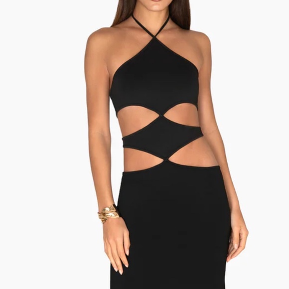 Cut out black maxi dress - Picture 1 of 3